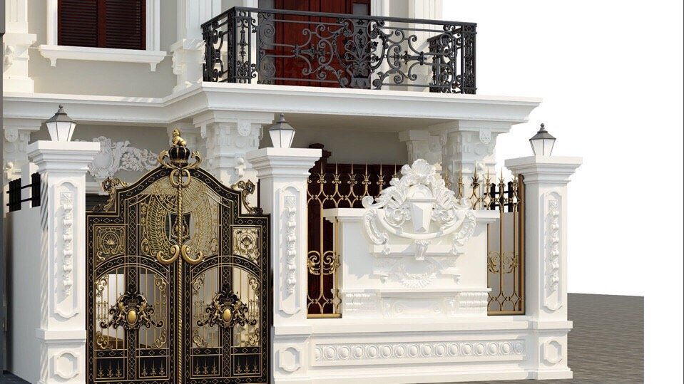 Cổng nhôm đúc mẫu C-151