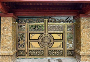Cổng nhôm đúc Trống Đồng Cát Tường